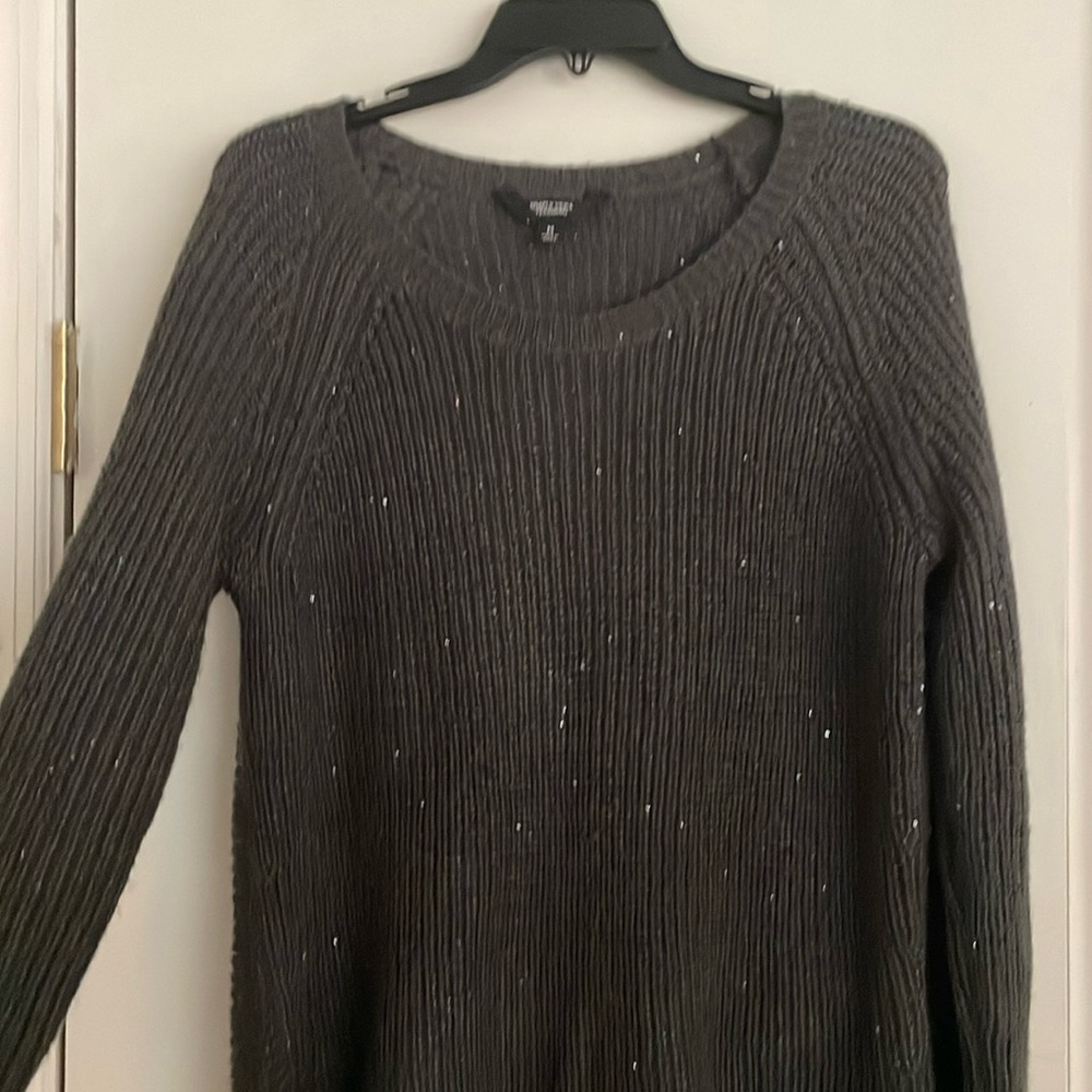 Dark Grey Mini Sequin Sweater Medium Simply Vera